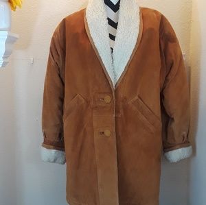 Vintage leather womens coat.